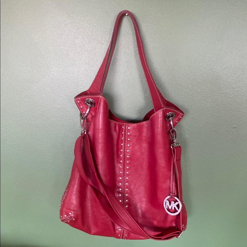 Michael Kors Red Studded Women's Bag
